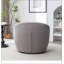 Fauteuil demi-tonneau en tissu Winnie Modern Teddy, pivotant à 360 °, gris, doux et invitant pour un confort et un style ultimes-908599947