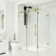 Winslow 46" W x 35" D x 74" H Sliding Frameless Shower Enclosure with 3/8  Clear Glass
