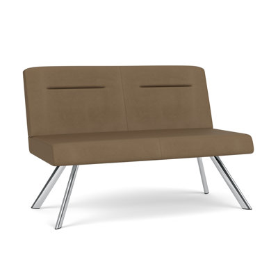 Willow Lounge Reception Armless Loveseat Steel Legs