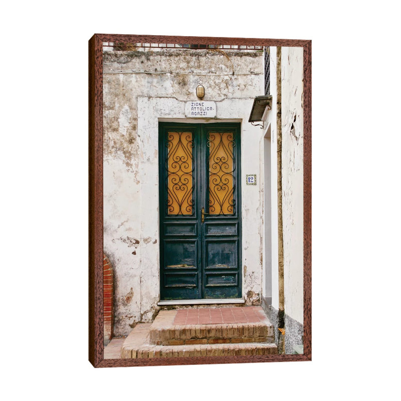 Italian Door No 12 by Susan Vizvary - Print on Canvas, Classic Brown Wood Framed, 101.6 cm H x 66.04 cm W