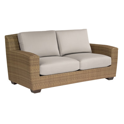 Saddleback 65'' Wide Premium All-Weather Wicker Loveseat with Cushions