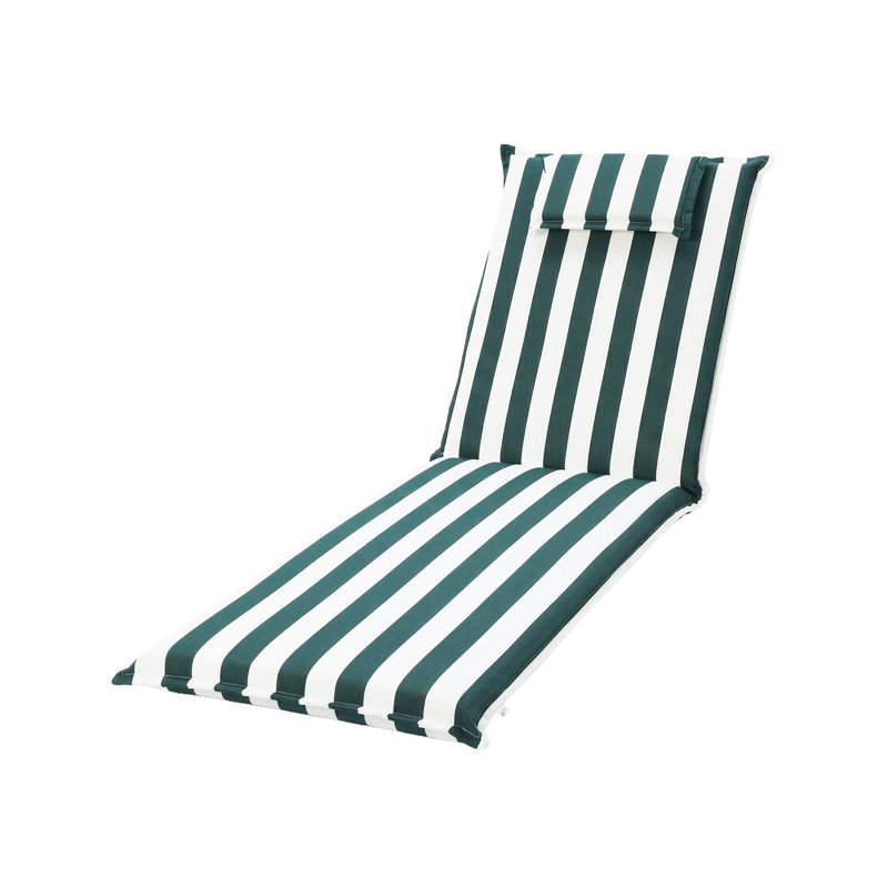  Coussin de chaise longue d'extérieur avec repose-tête, 79 x 25 x 3,2 pouces, Vert