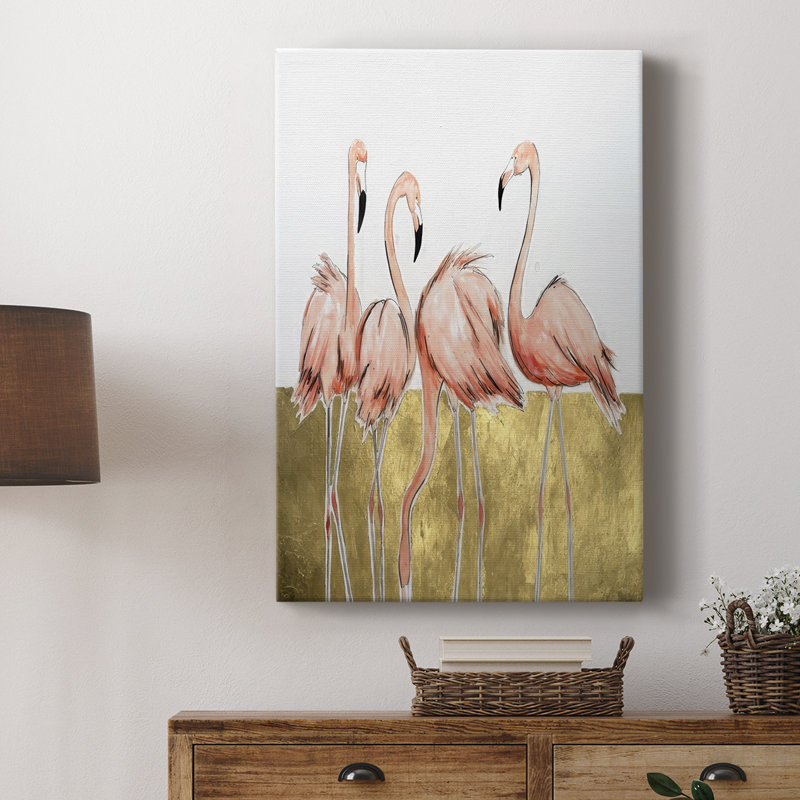 Flamant rose I - galerie Cavas sur mesure, H 36 po x l 24 po