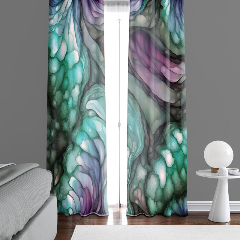 Paire de rideaux semi-transparents en polyester Everal, L 56 po x L 78 po
