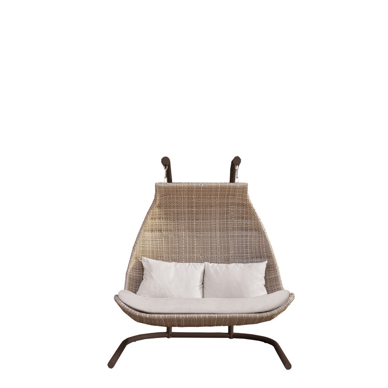 Paloma Double Egg Chair with Stand, Canvas Canvas Sunbrella® Canvas
