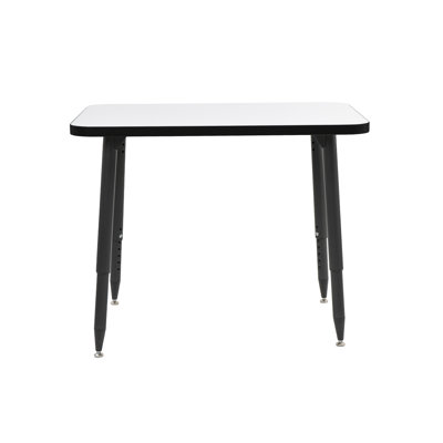 Adapte 24 x 48 Rectangle Dry-Erase Activity Table with Adjustable Tapered Legs - Whiteboard/Black