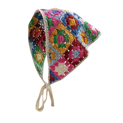 Portemanteau crocheté à la main crochet crocheté fleur évasé triangulaire doux et mignon