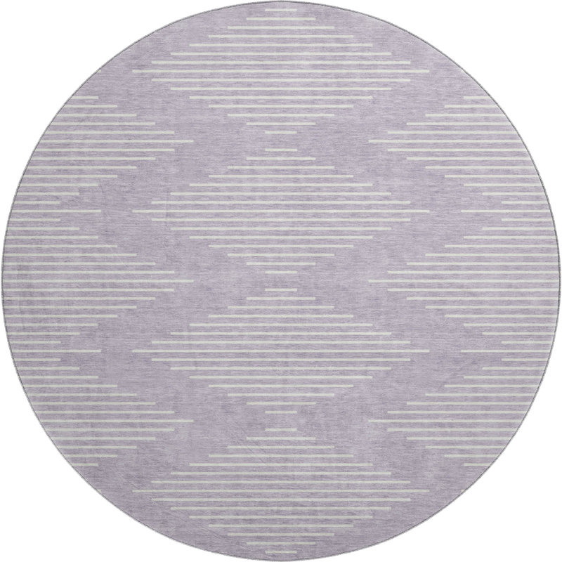 Premium Machine Washable Colmenero AMF1016 Geometric Rug, Round 8'