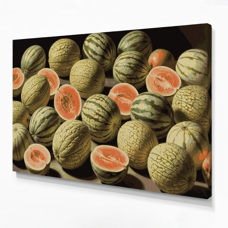 «Fruit Crenshaw Melon», art mural sur toile, H 11 po x l 14 po