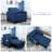 Latitude Run 36.6" Wide Convertible Chair 3-In-1 Pull Out Sleeper Futon Chair Beds with USB-1655144903