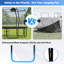 Trampoline 16FT avec panier de basketball pour adultes, trampoline extérieur rond avec filet d'enclos et poteaux courbés et échelle-124086860