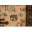 Tapis géométrique en laine pré-1900 5 x 6
