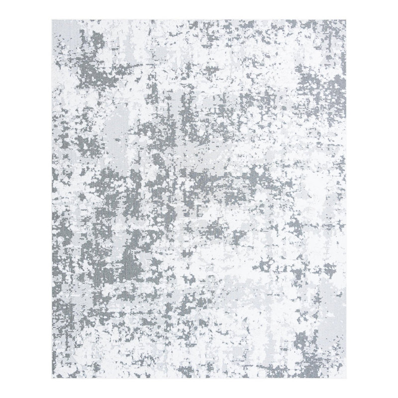 Performance Cotton Abstract Indoor Rug, Rectangle 9'10" x 12'