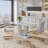 7 Piece - Marbled Dining Table Set-1498344954