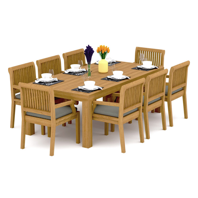 Sack Outdoor 9 - Piece Teak Dining Set