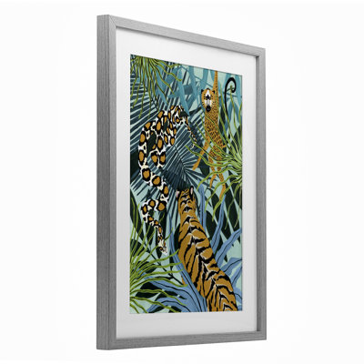 «Animal Dance Exotic Wildlife», reproduction encadrée sous verre, design par Yvette St. Amant