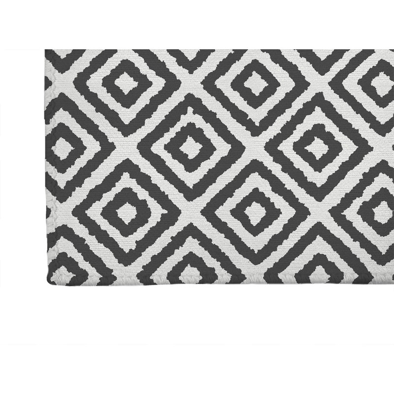Tapis d'extérieur antidérapant Ikat Grunge, Tapis de couloir 2 pi 6 po x 8 pi