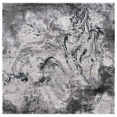 Preusser Abstract Gray/Green/Ivory Area Rug