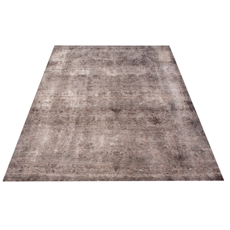 Tapis gris foncé à transition de couleur 6 pi 7 po x 10 pi 1 po