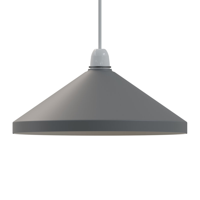 19cm H Metal Cone Lamp Shade ( Screw On ), Grey
