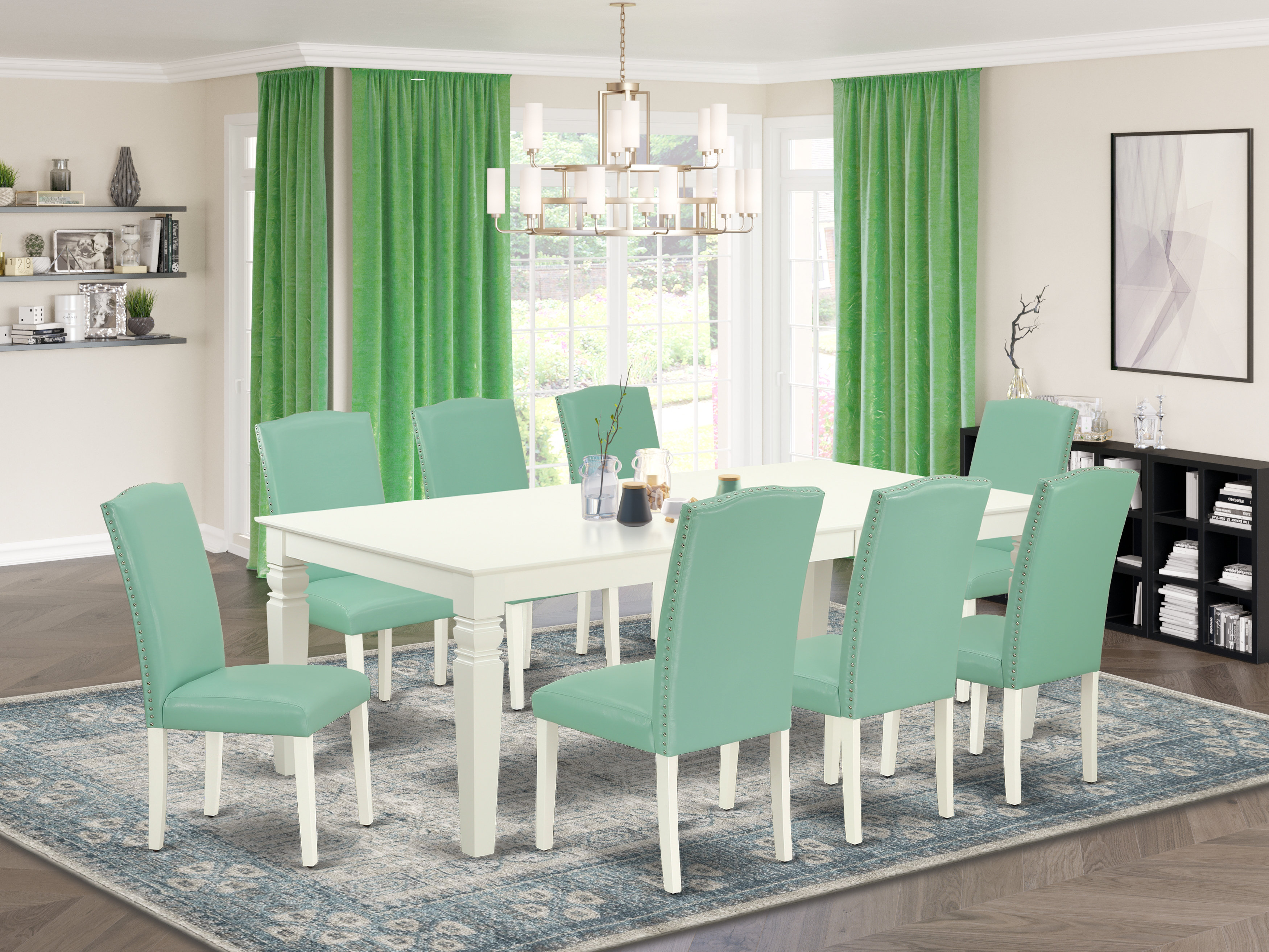 Turquoise dining clearance set