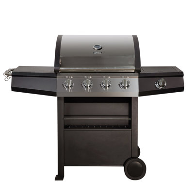 Zanussi 4 - Burner Freestanding Propane Gas Grill with Side Burner