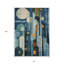 Tapis intérieur / extérieur ivoire et cuivré bleu 8 pi x 10 pi