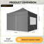 Pop Up Gazebo with Sides Waterproof Outdoor Canopy with Wheeled Carry bag Heavy Duty Instant Shelter for Garden Party BBQ-128881583-128881581