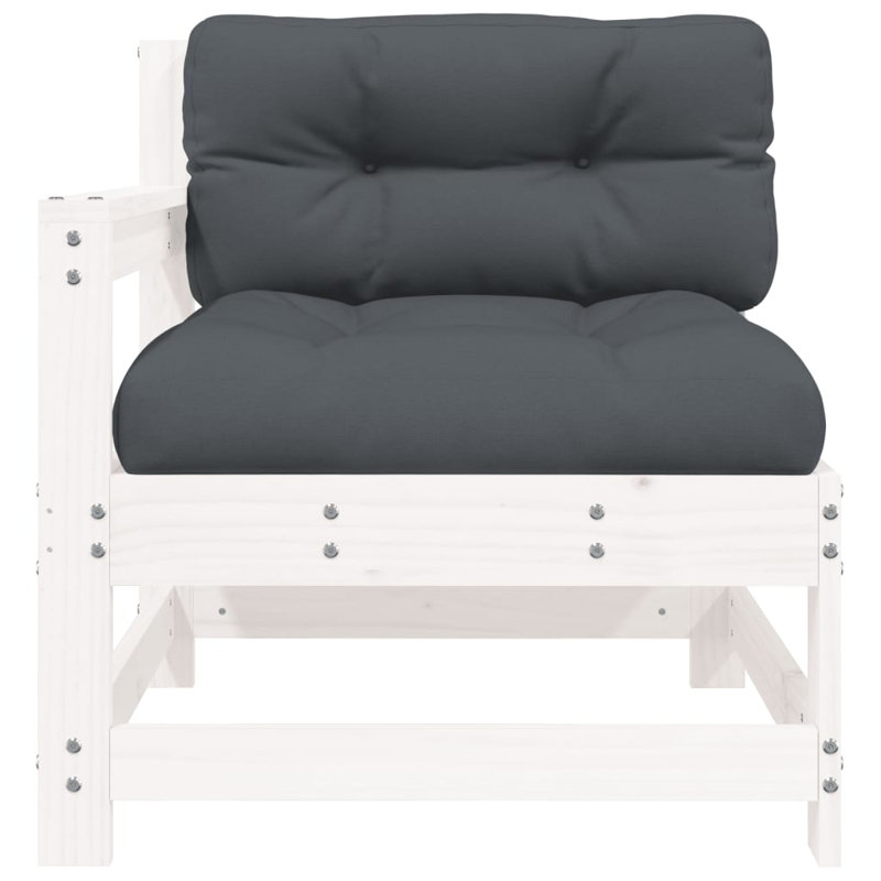 Pine Outdoor Lounge Chair, Anthracite, White