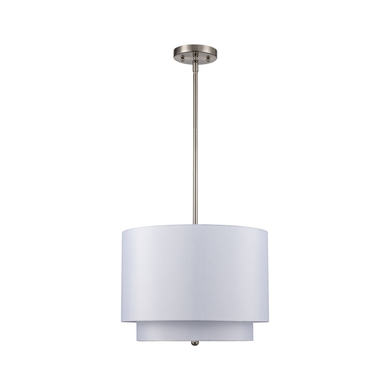 Luminaire suspendu cylindrique à 3 lumières Bergerson, Ivoire