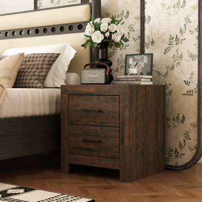 2-Drawer Nightstand With Rustic Style by Millwood Pines