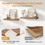 Ensemble de 2 tablettes murales flottantes 24 po en bois massif brun rustique inclinées avec supports cachés
