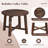1 Pcs Outdoor Side Table With Solid Wood Structure Small Round Coffee Table For Garden
