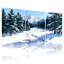 Ensemble de 3 impressions sur toile, paysage d'hiver-309314070