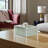 Glam Decorative Contemporary Glass And Wood Box With Stone Accent
