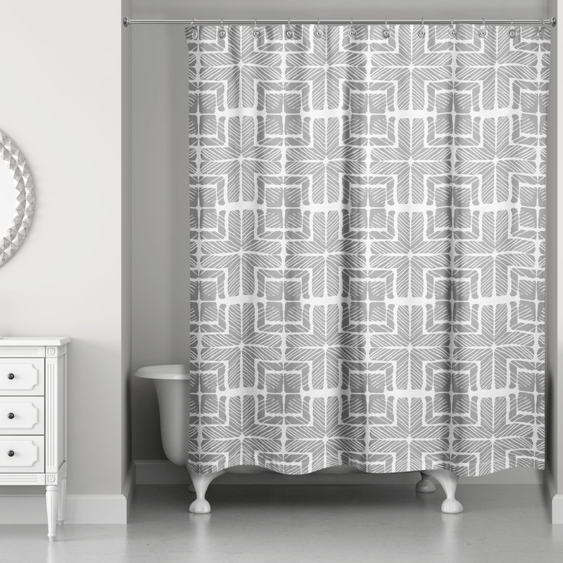 Rideau de douche Rieka, Gris