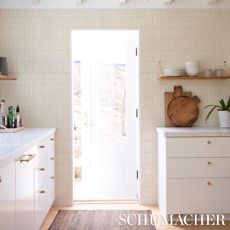 Schumacher x Backdrop Wabi-Sabi Wallpaper, Light Beige