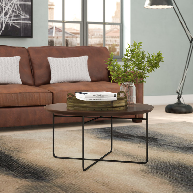 Round Coffee Table, Classic Walnut