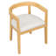 Ensemble de table de salle à manger 7 pièces pour 6 personnes, ensemble de table de cuisine rectangulaire avec 6 chaises rembourrées à dossier demi-tonneau, table de salle à manger grain de bois avec dossier incurvé et sièges rembourrés-113025019