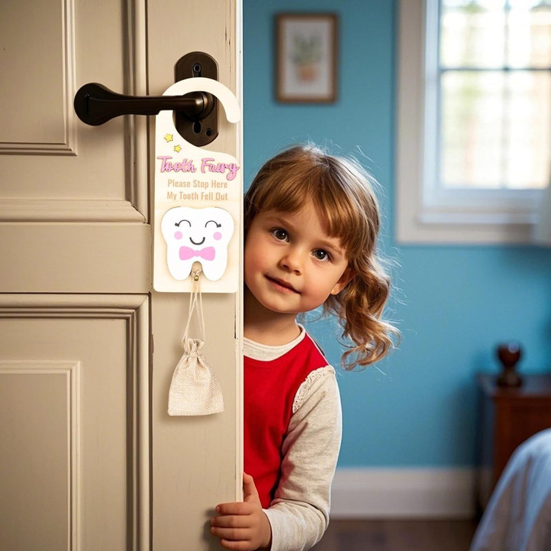 Sac porte-dent en bois pour enfant