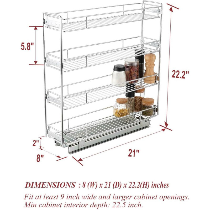 Garde-manger Quintilia, H 22,2 po x l 21 po x P 8 po
