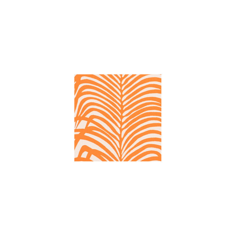 Zebra Palm Fabric, Orange