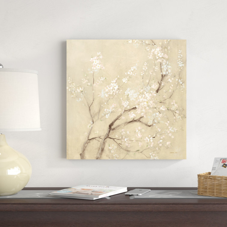 Red Barrel Studio® White Cherry Blossoms I On Canvas by Danhui Nai ...