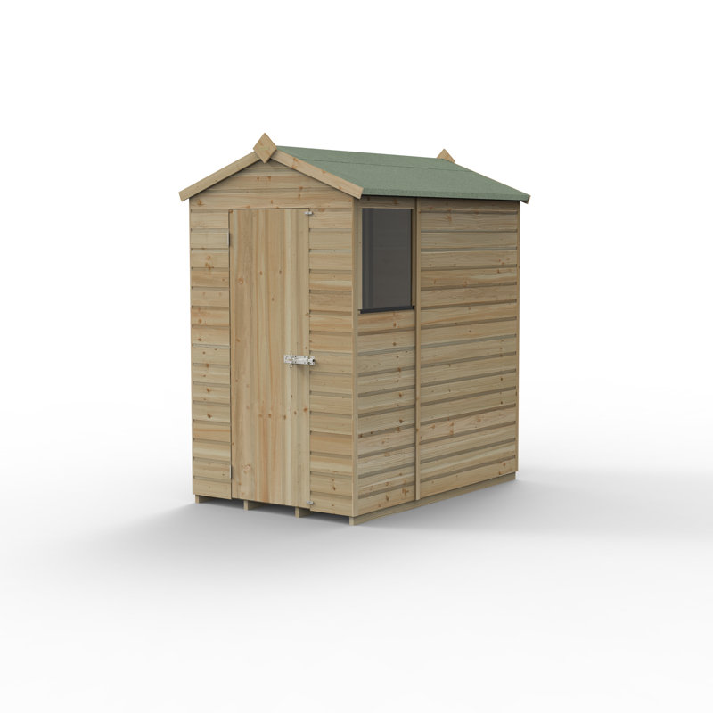 Beckwood 6 ft. 6 in. W x 4 ft. 5 in. D Solid Wood Garden Shed