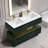  48" Modern Floating Double Bathroom Vanity with Engineered Stone Top and LED Light-1424900777
