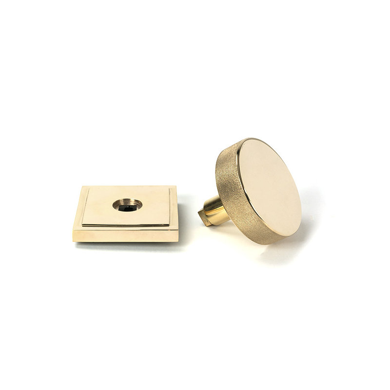 Brompton Single Dummy Door Knob , Polished Brass