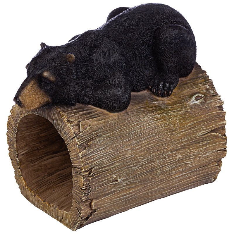 Gutter Guardians Black Bear Downspout Statue