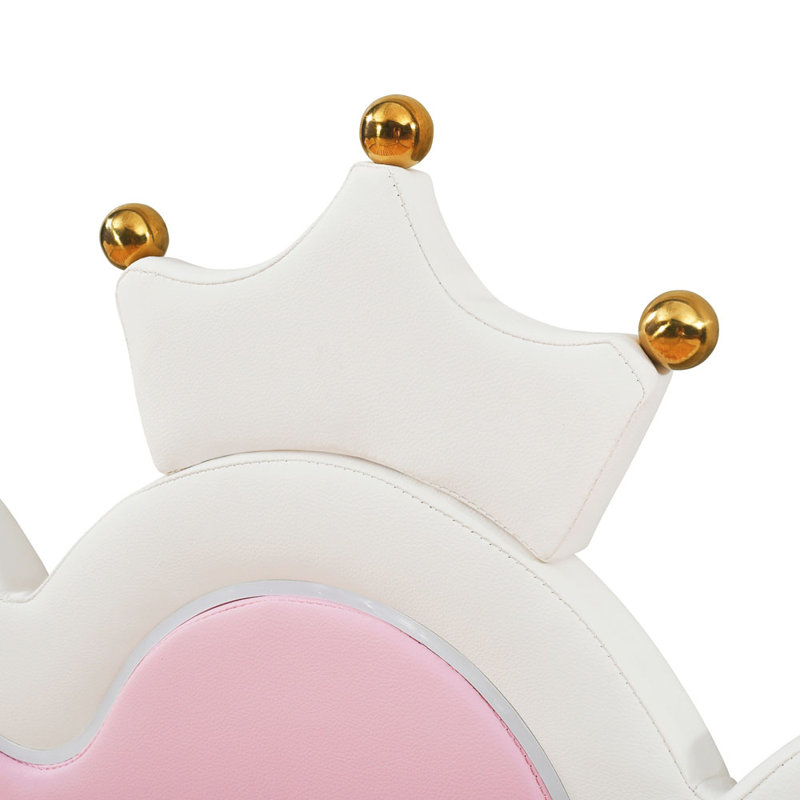 Alexandrie Upholstered Daybed Bed, White/Pink
