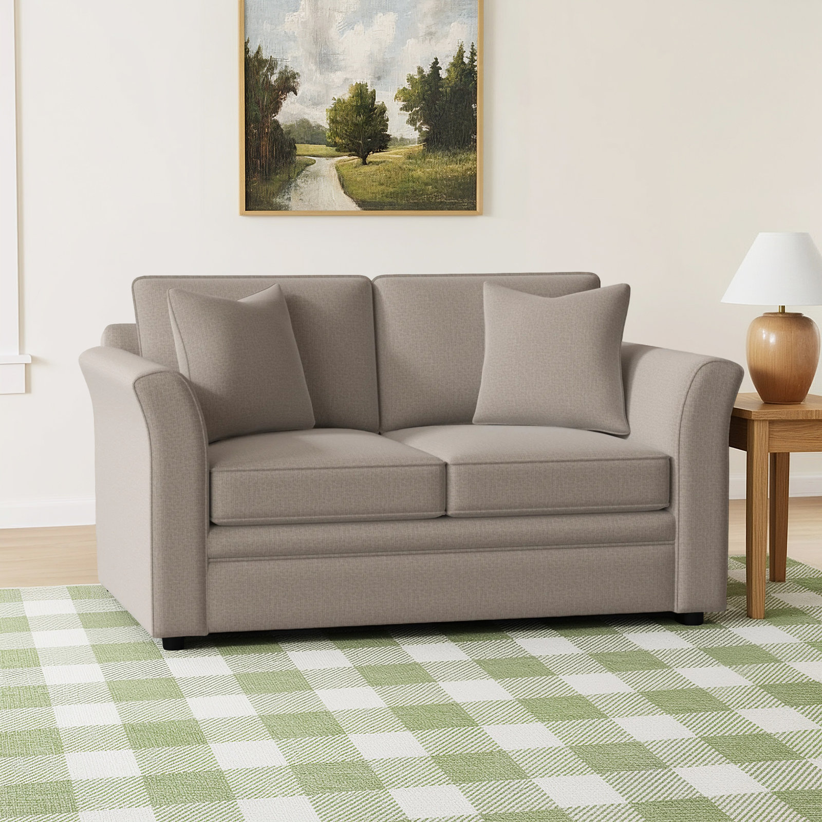 Northfield 62'' Upholstered Sofa, Beige Performance Fabric; 0851-73
