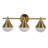 Schoolhouse 3-Light Vanity Light - Brushed Gold-1983612457